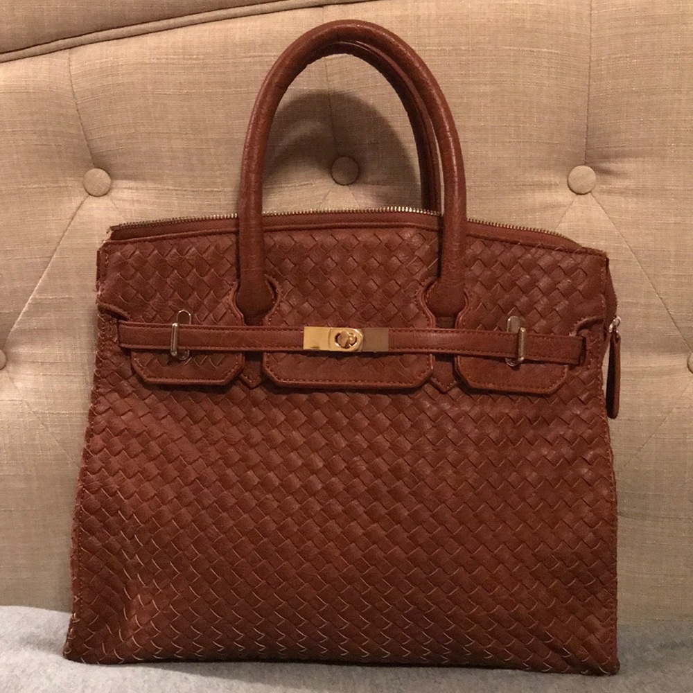 Woven Leather Handbag